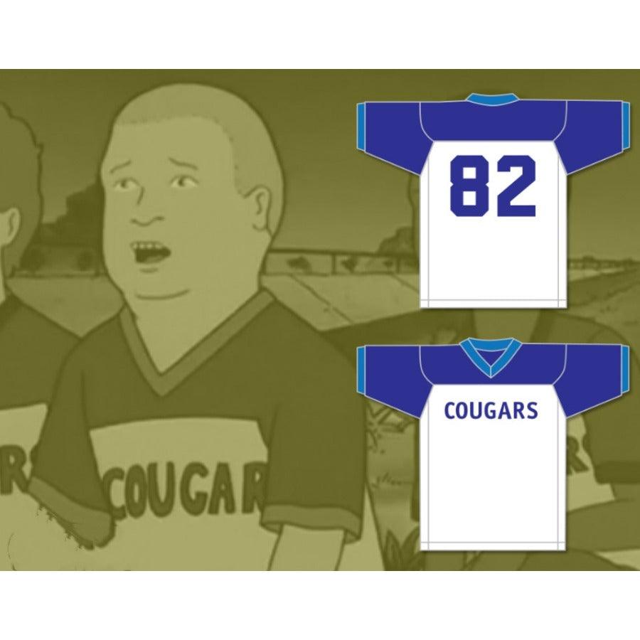 CAMISETA DE FÚTBOL PERSONALIZADA CON CUALQUIER Nombre y Número BOBBY HILL 82 ARLEN COUGARS MIDDLE SCHOOL Cosida S-6XL
