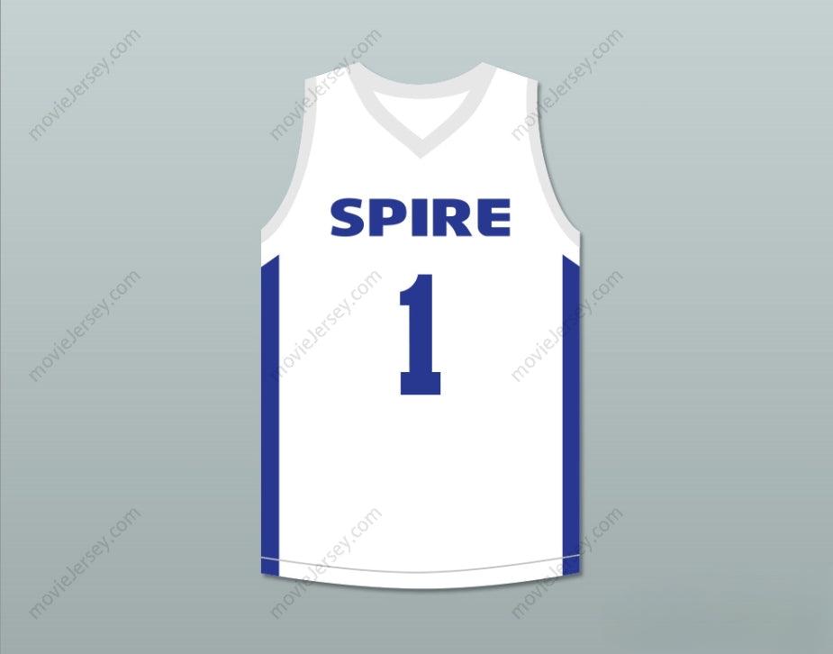 CUSTOM ANY Name Number LAMELO BALL 1 SPIRE WHITE BASKETBALL JERSEY Top Stitched S-6XL