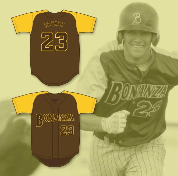 Personalizado Cualquier Nombre Número KRIS BRYANT 23 BONANZA HIGH SCHOOL CAMISETA DE BÉISBOL MARRÓN 2 Cosida Tallas S-6XL