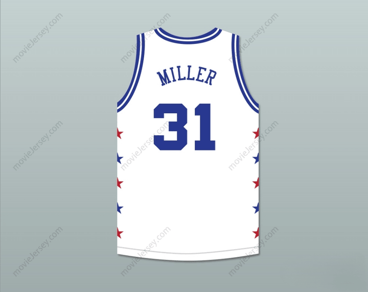 CUSTOM ANY Name Number REGGIE MILLER 31 MAGIC JOHNSON ALL STAR GAME WHITE BASKETBALL JERSEY 1989 MIDSUMMER NIGHT'S MAGIC CHARITY EVENT Top Stitched S-6XL