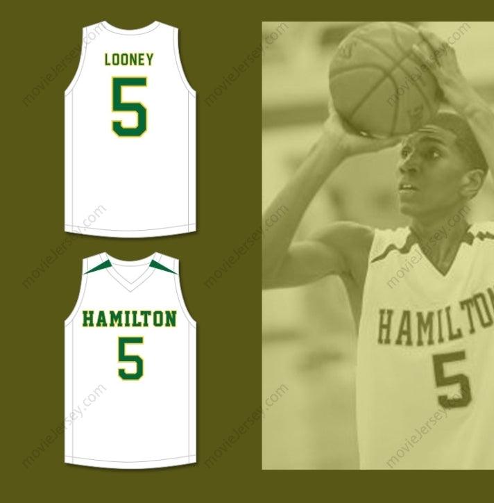 CAMISETA DE BALONCESTO BLANCA PERSONALIZADA DE LOS WILDCATS DE LA ESCUELA SECUNDARIA ALEXANDER CON EL NOMBRE Y NÚMERO QUE QUIERAS, KEVON LOONEY 5, DOBLE COSTURA S-6XL