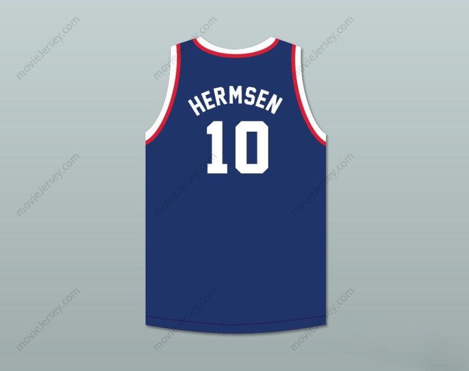 PERSONALIZA CUALQUIER Nombre Número KLEGGIE HERMSEN 10 OLYMPIANS CAMISETA DE BALONCESTO AZUL Bordado Tallas S-6XL