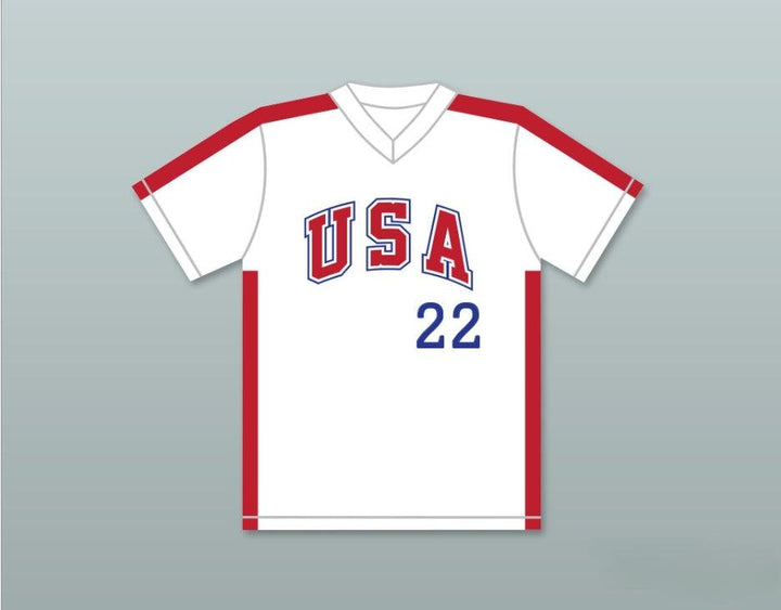 Jersey de béisbol blanco con número y nombre personalizados BARRY LARKIN 22 1984 USA TEAM, cosido, tallas S-6XL