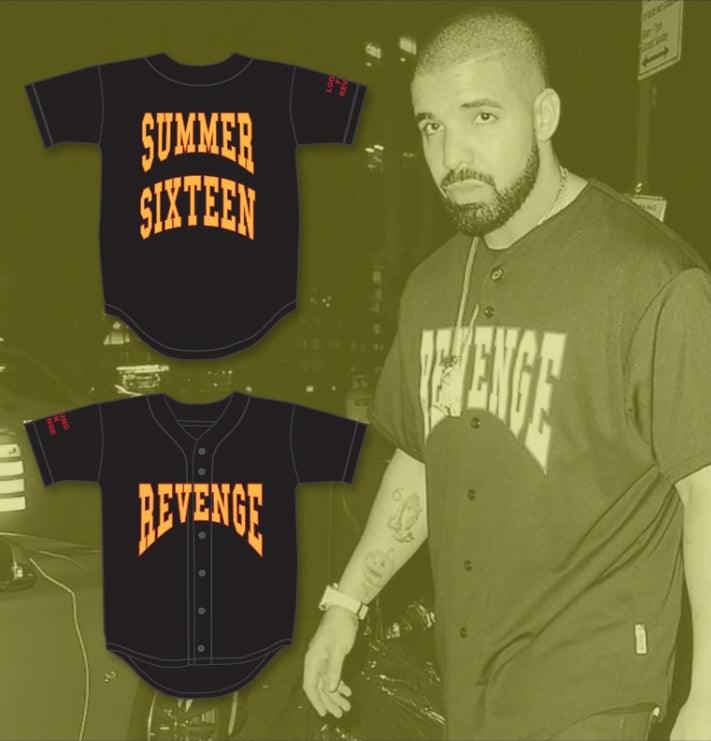 Camiseta de béisbol DRAKE SUMMER SIXTEEN REVENGE LOOKING FOR REVENGE con número y nombre personalizados, cosida, tallas S-6XL
