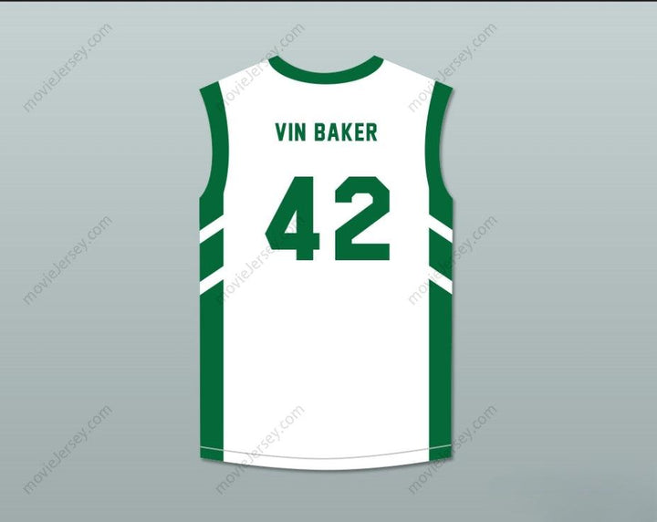 PERSONALIZA Cualquier Nombre Número CAMISETA DE BALONCESTO BLANCA VIN BAKER 42 EL GRAN ESTALLIDO DE DENNIS RODMAN EN PYONGYANG Cosido Superior S-6XL