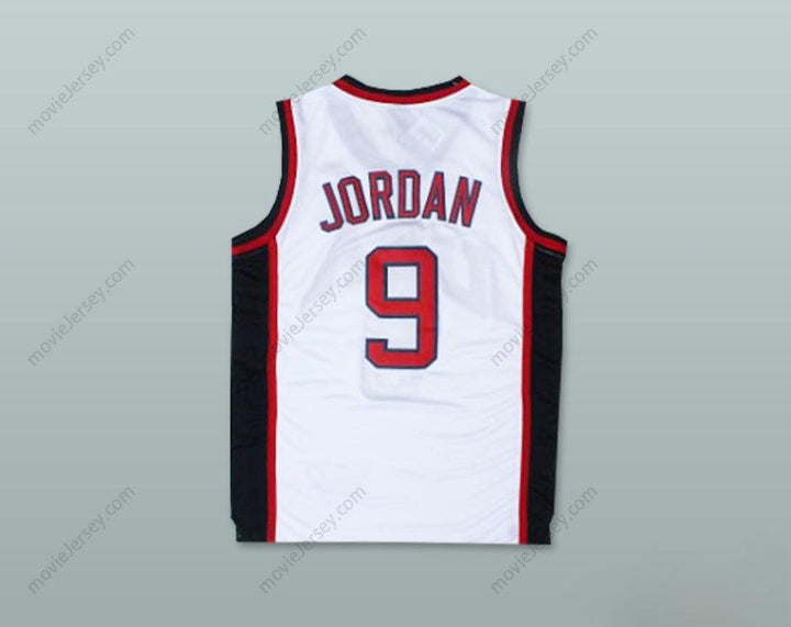 PERSONALIZA CUALQUIER Nombre Número 1984 MICHAEL   9 USA TEAM CASA CAMISETA DE BALONCESTO Cosido S-6XL
