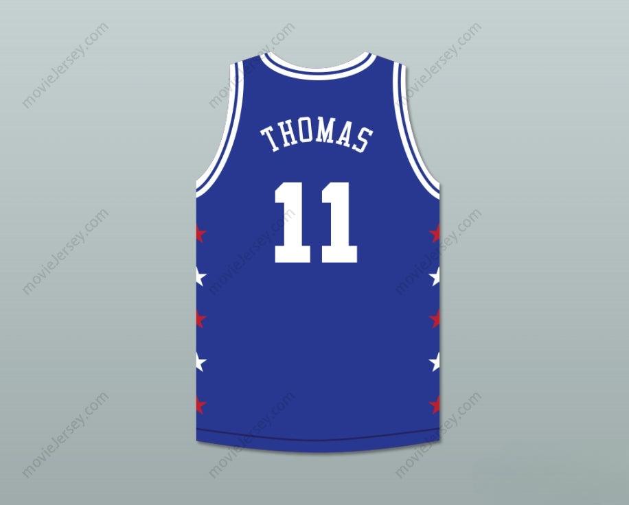 PERSONALIZA CUALQUIER Nombre Número ISIAH THOMAS 11 MAGIC JOHNSON CAMISETA DE BALONCESTO AZUL ALL STAR GAME 1989 EVENTO BENÉFICO MIDSUMMER NIGHT'S MAGIC Con Costura Superior S-6XL