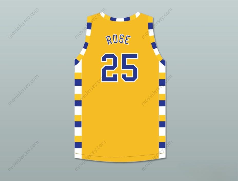 PERSONALIZA cualquier Nombre Número DERRICK ROSE 25 SIMEON CAREER ACADEMY WOLVERINES CAMISETA BALONCESTO AMARILLO ORO Costuras Superiores S-6XL