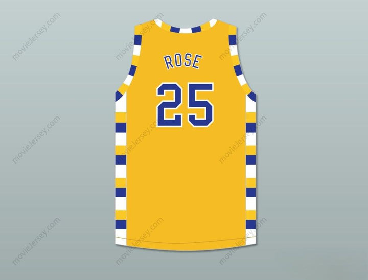 PERSONALIZA cualquier Nombre Número DERRICK ROSE 25 SIMEON CAREER ACADEMY WOLVERINES CAMISETA BALONCESTO AMARILLO ORO Costuras Superiores S-6XL