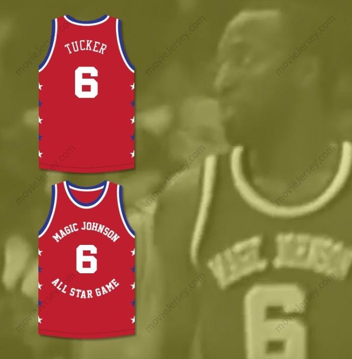 PERSONALIZA CUALQUIER Nombre Número TRENT TUCKER 6 MAGIC JOHNSON ALL STAR GAME CAMISETA ROJA DE BALONCESTO 1990 EVENTO BENÉFICO MIDSUMMER NIGHT'S MAGIC Confección Premium S-6XL