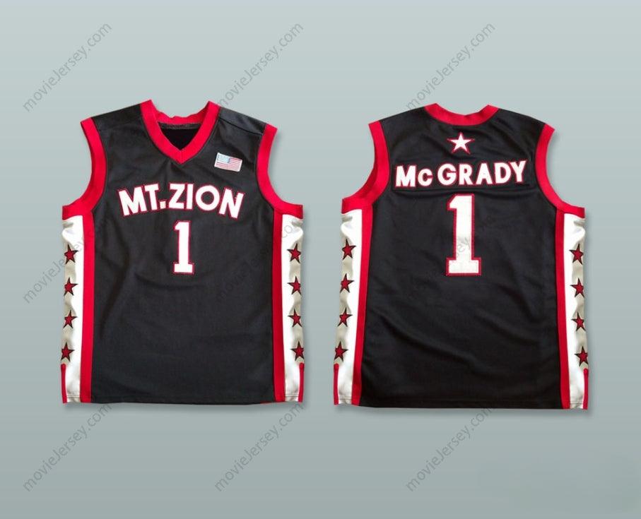 PERSONALIZAR Cualquier Nombre Número TRACY MCGRADY 1 MONTE ZION CHRISTIAN ACADEMY CAMISETA BALONCESTO NEGRA Parte Superior Cosida S-6XL
