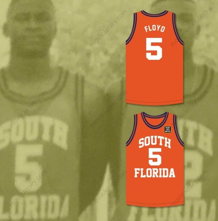 PERSONALIZA Cualquier Nombre Número GEORGE FLOYD 5 SOUTH COLLEGE PANTHERS CAMISETA DE BALONCESTO CON PARCHE BLM Cosido S-6XL