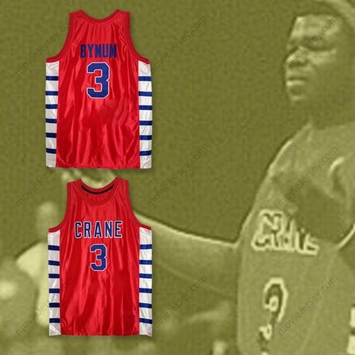 PERSONALIZADA CUALQUIER Nombre Número WILL BYNUM 3 CRANE HIGH SCHOOL COUGARS Camiseta Roja Baloncesto Cosida S-6XL