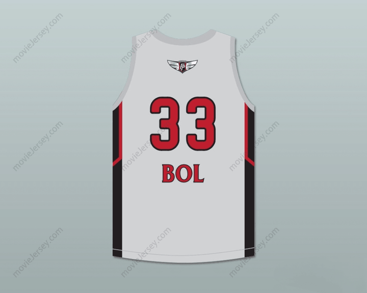CUSTOM ANY Name Number BOL BOL 33  PREP GRAY BASKETBALL JERSEY 2 Top Stitched S-6XL