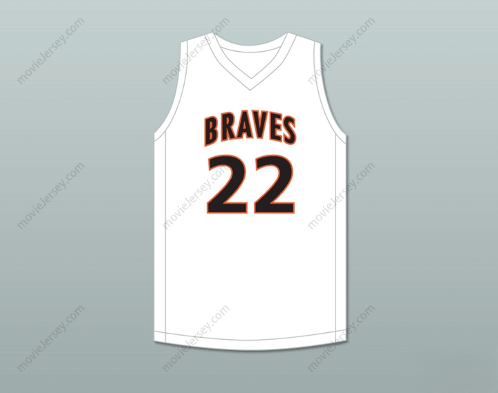 CAMISETA DE BALONCESTO BLANCA DE LOS BRAVES DE SCOTT COUNTY CENTRAL HIGH SCHOOL DE OTTO PORTER JR. 22 CON NOMBRE Y NÚMERO PERSONALIZABLES 1 Costura superior S-6XL