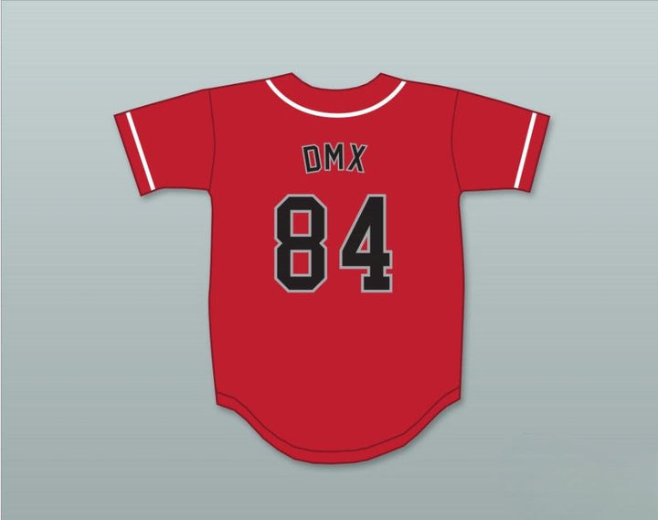 Camiseta de béisbol roja DMX 84 ROUGH RYDERS con nombre y número personalizados, costuras de primera calidad, tallas S-6XL