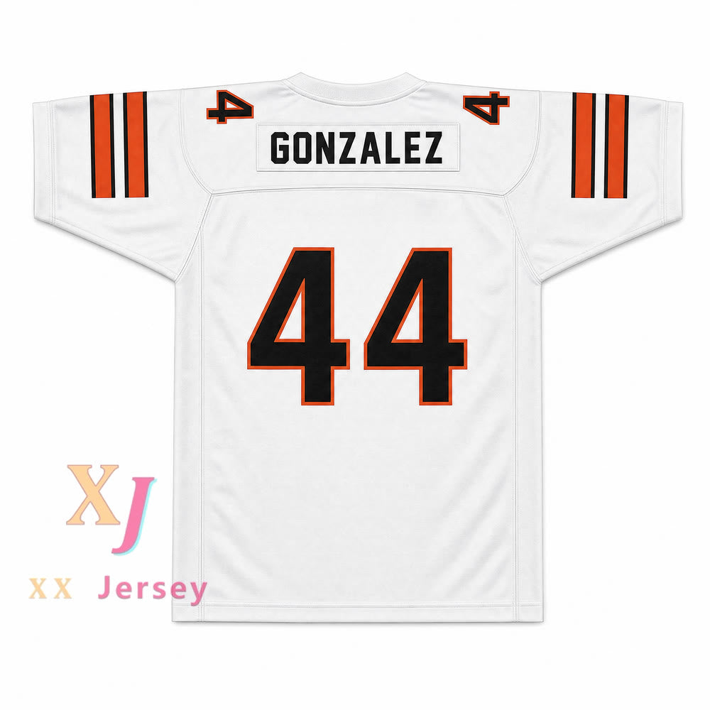 Tony Gonzalez 44 Huntington Beach High School Oilers White Football Jersey — back view
