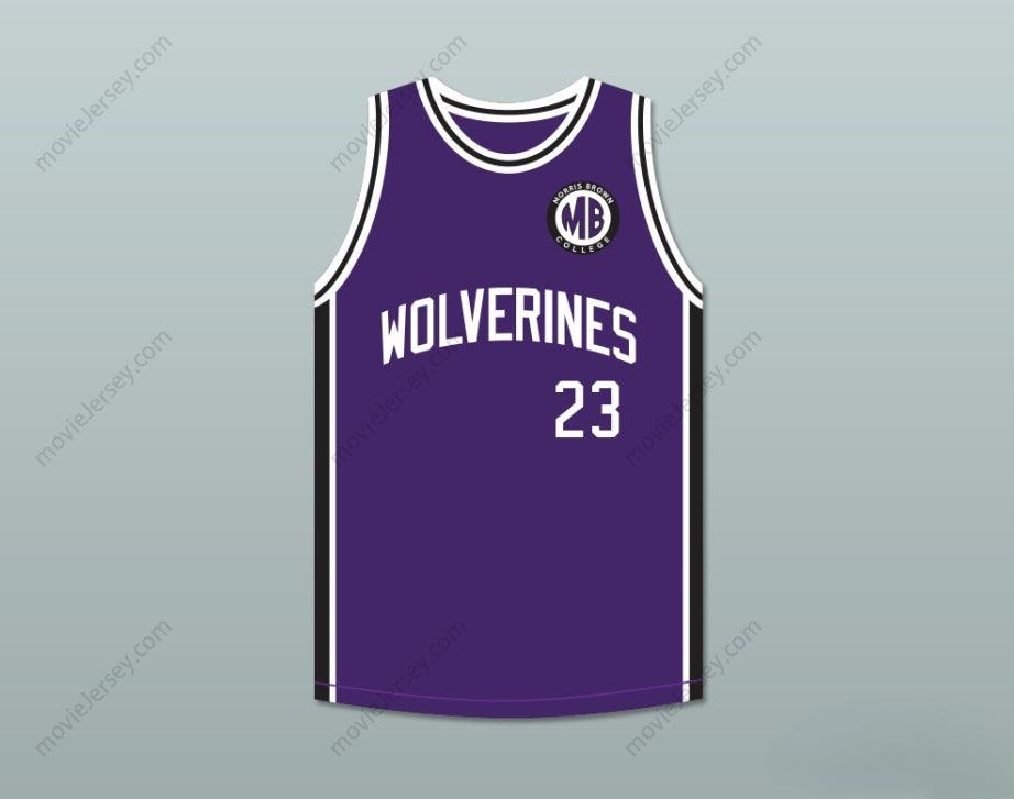 PERSONALIZA CUALQUIER Nombre Número MARTIN PAYNE 23 MORRIS BROWN COLLEGE WOLVERINES PÚRPURA CAMISETA DE BALONCESTO PARCHE Cosido Arriba S-6XL