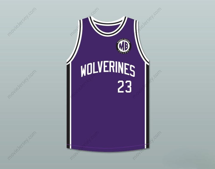 PERSONALIZA CUALQUIER Nombre Número MARTIN PAYNE 23 MORRIS BROWN COLLEGE WOLVERINES PÚRPURA CAMISETA DE BALONCESTO PARCHE Cosido Arriba S-6XL