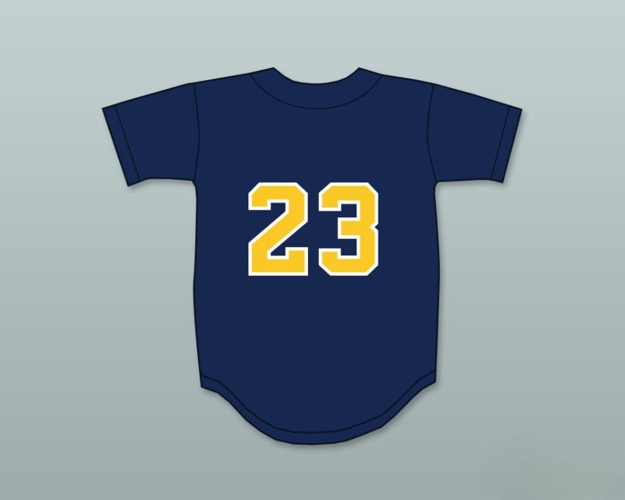 Camiseta de béisbol azul marino SCOTS de HIGHLAND PARK HIGH SCHOOL con número y nombre de CLAYTON KERSHAW 23, costura superior, tallas S-6XL