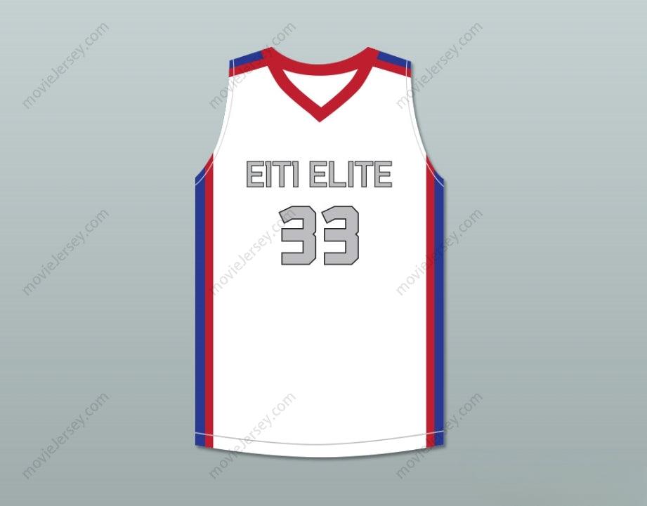 CUSTOM ANY Name Number TACKO FALL 33 EACH 1 TEACH 1 ELITE AAU WHITE BASKETBALL JERSEY 1 Top Stitched S-6XL