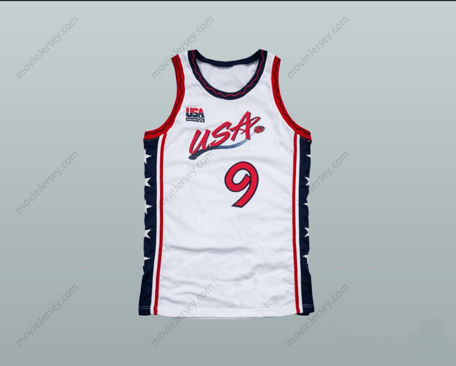PERSONALIZA CUALQUIER Nombre Número 1996 MITCH RICHMOND 9 EQUIPO DE EE. UU. CAMISETA DE BALONCESTO LOCAL Cosida Tallas S-6XL