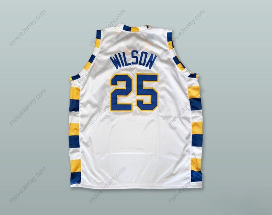 PERSONALIZADO Cualquier Nombre Número BEN WILSON 25 SIMEON CAREER ACADEMY WOLVERINES CAMISETA BALONCESTO BLANCA 2 Costura Superior S-6XL