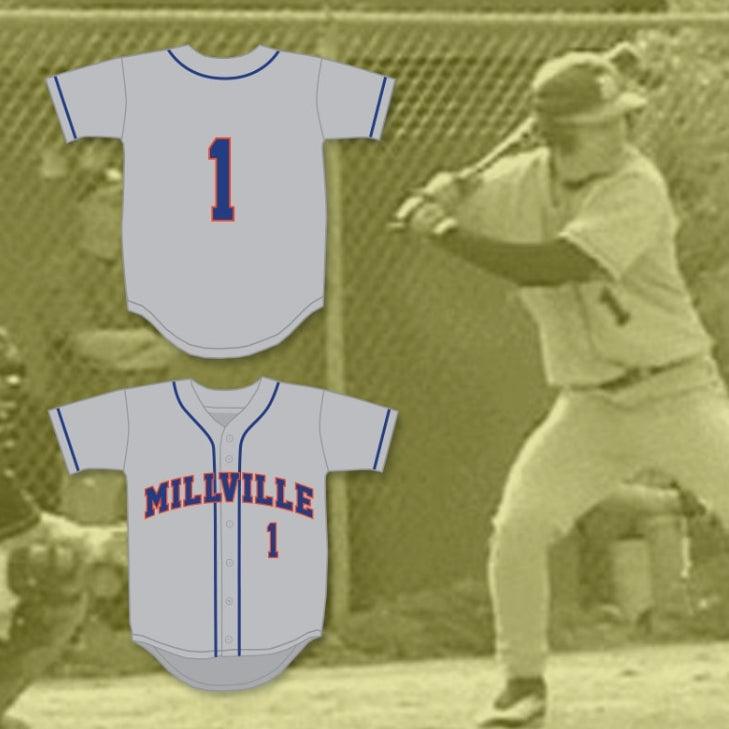 Jersey de béisbol gris de los THUNDERBOLTS de la ESCUELA SECUNDARIA SUPERIOR de MIKE TROUT número 1, personalizado con cualquier nombre y número. Costuras superiores, tallas S-6XL.