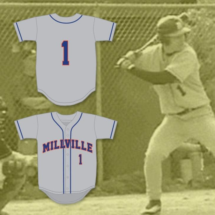 Jersey de béisbol gris de los THUNDERBOLTS de la ESCUELA SECUNDARIA SUPERIOR de MIKE TROUT número 1, personalizado con cualquier nombre y número. Costuras superiores, tallas S-6XL.