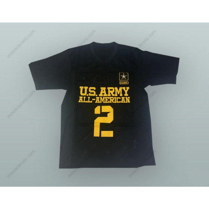 PERSONALIZA Cualquier Nombre Número DERRICK HENRY 2 US ARMY HIGH SCHOOL ALL-AMERICAN JERSEY DE FÚTBOL NEGRO Con Costuras Superiores S-6XL