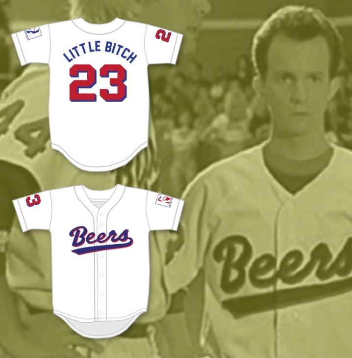 Personalizado Cualquier Nombre Número KENNY 'PEQUEÑA ZORRA' SCOLARI 23 CERVEZAS CAMISETA DE BÉISBOL BLANCA BASEKETBALL Costura Superior Tallas S-6XL