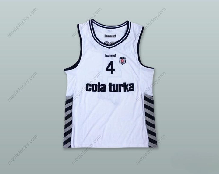 PERSONALIZAR cualquier nombre número ALLEN IVERSON 4 BESIKTAS JK CAMISETA BALONCESTO BLANCA Costuras reforzadas S-6XL