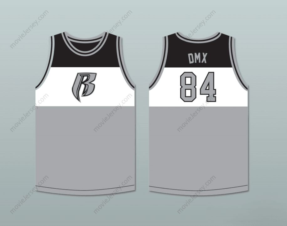 CAMISETA DE BALONCESTO TRICOLOR ROUGH RYDERS DMX 84 CON NOMBRE Y NÚMERO PERSONALIZABLES, 2 COSTURAS EN LA PARTE SUPERIOR S-6XL