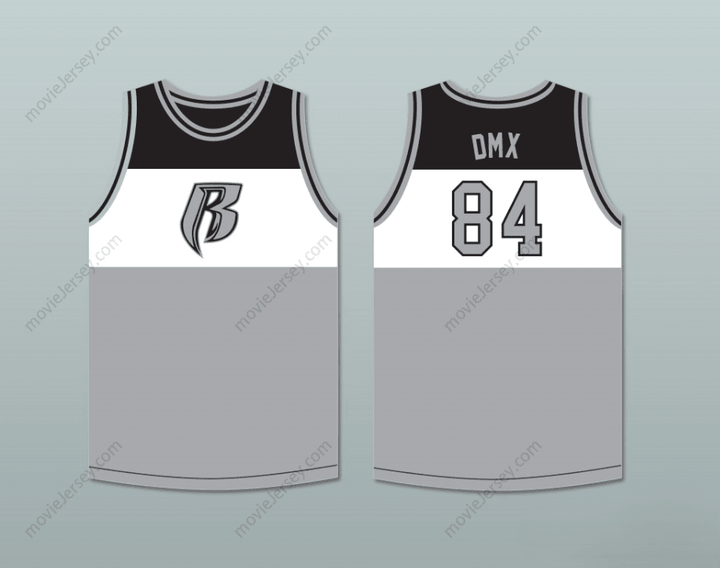 CAMISETA DE BALONCESTO TRICOLOR ROUGH RYDERS DMX 84 CON NOMBRE Y NÚMERO PERSONALIZABLES, 2 COSTURAS EN LA PARTE SUPERIOR S-6XL