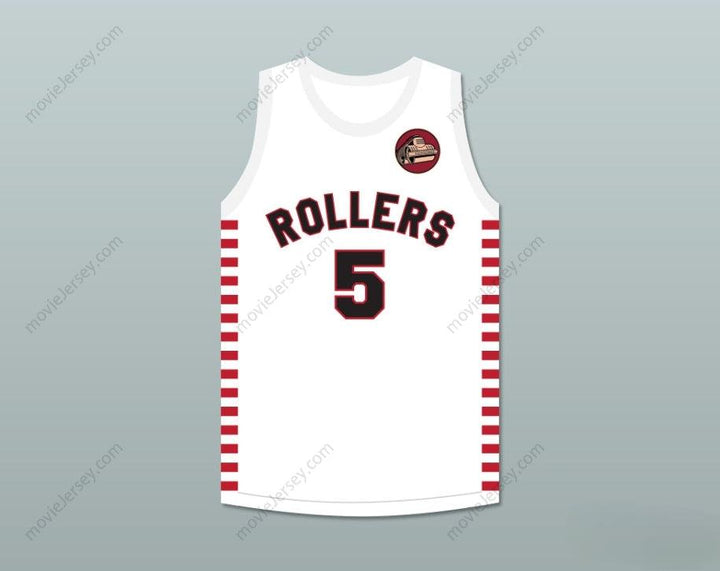 PERSONALIZADO Cualquier Nombre Número KENNY SAILORS 5 PROVIDENCE STEAMROLLERS JERSEY DE BALONCESTO BLANCO CON PARCHE 1 Cosido Superior S-6XL