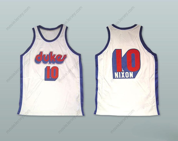 PERSONALIZA Cualquier Nombre Número NORM NIXON 10 DUQUESNE UNIVERSITY DUKES CAMISETA DE BALONCESTO BLANCA Confección de alta calidad S-6XL