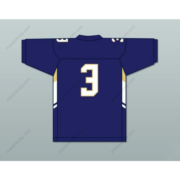 CUSTOM ANY Name Number SKYY MOORE 3 SHADY SIDE ACADEMY BULLDOGS Football Jersey Top Stitched S-6XL