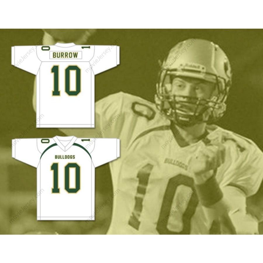 PERSONALIZA CUALQUIER Nombre Número JOE BURROW 10 ATHENS HIGH SCHOOL BULLDOGS Camiseta de fútbol Bordada Tallas S-6XL