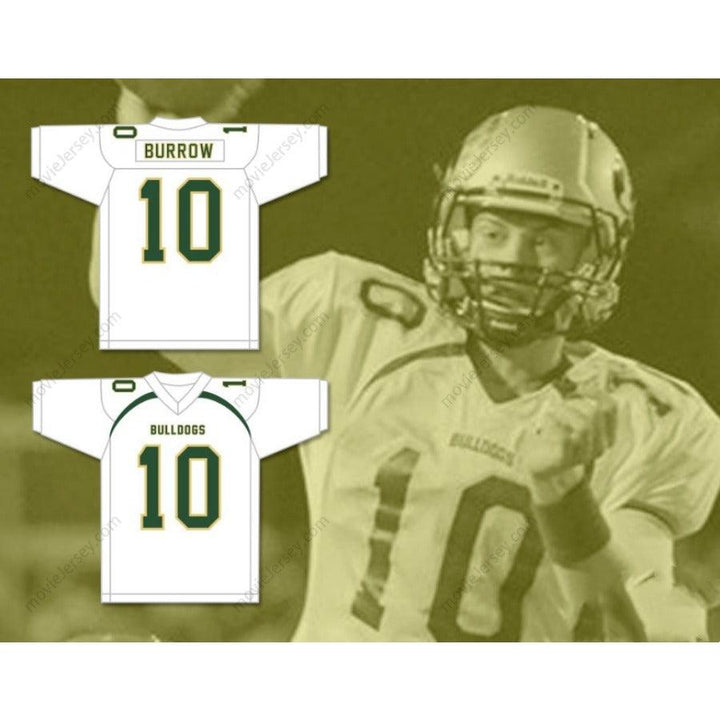 PERSONALIZA CUALQUIER Nombre Número JOE BURROW 10 ATHENS HIGH SCHOOL BULLDOGS Camiseta de fútbol Bordada Tallas S-6XL