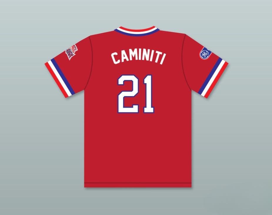 Camiseta de béisbol roja del equipo de EE. UU. de 1984 KEN CAMINITI 21 con cualquier nombre y número personalizada, cosida de la S a la 6XL
