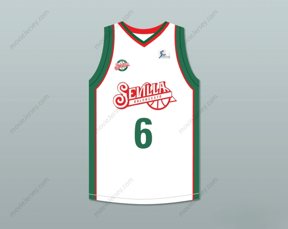 CUSTOM ANY Name Number KRISTAPS PORZINGIS 6 BALONCESTO SEVILLA WHITE BASKETBALL JERSEY Top Stitched S-6XL