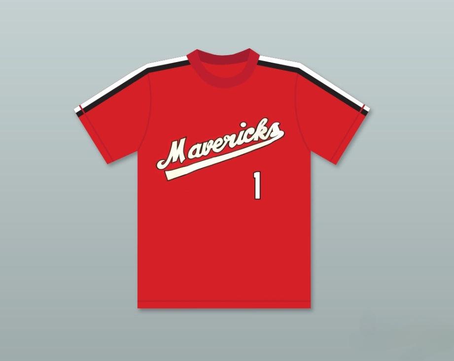 Camiseta de béisbol ROJA JON YOSHIWARA número 1 con nombre personalizado LOS BASTARDOS APALEADOS DEL BÉISBOL Costuras superiores S-6XL
