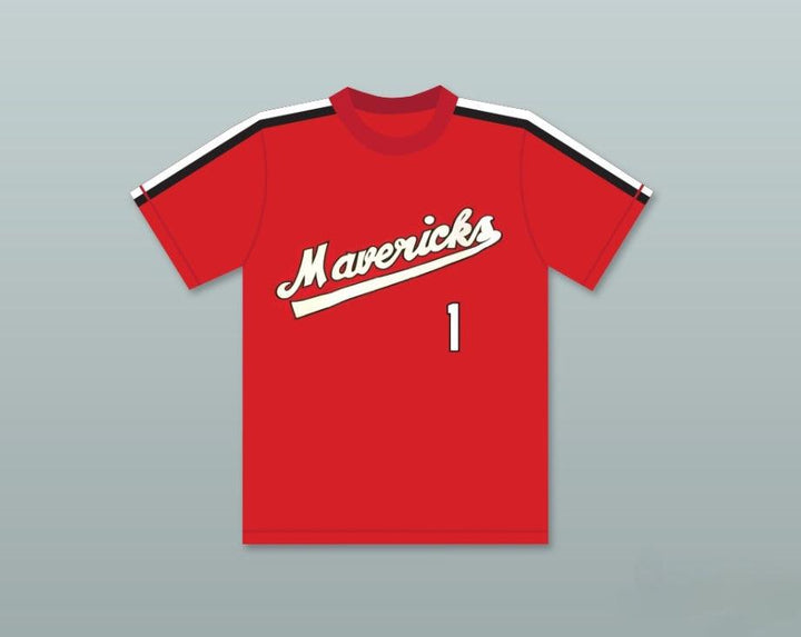 Camiseta de béisbol ROJA JON YOSHIWARA número 1 con nombre personalizado LOS BASTARDOS APALEADOS DEL BÉISBOL Costuras superiores S-6XL