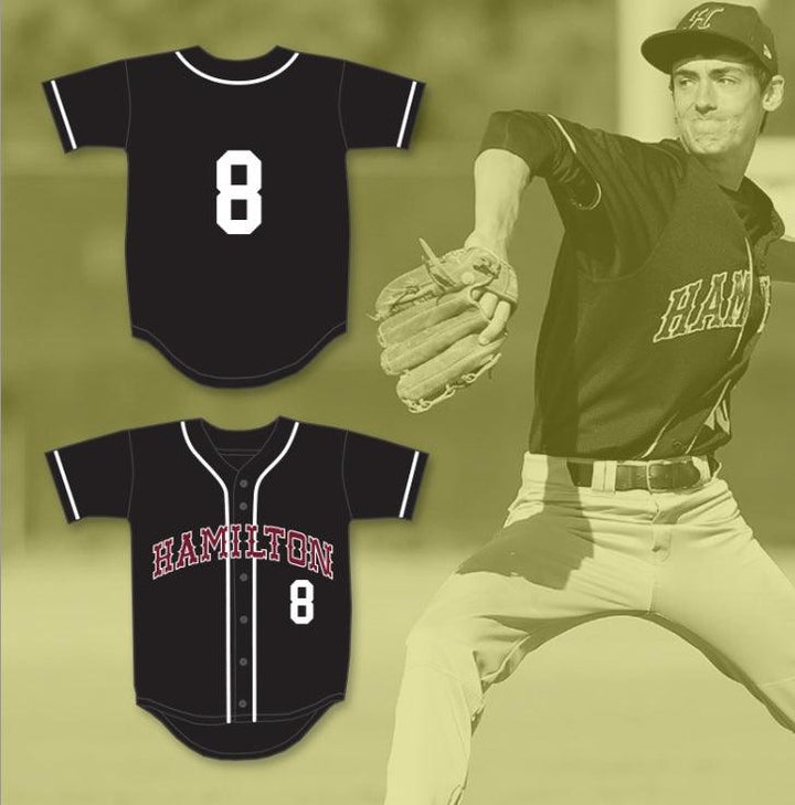 Personalizado Cualquier Nombre Número CODY BELLINGER 8 HAMILTON HIGH SCHOOL HUSKIES CAMISETA DE BÉISBOL NEGRA 1 Costura Superior S-6XL