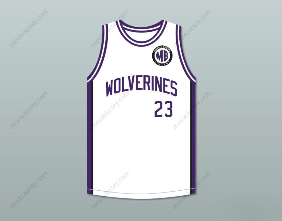 PERSONALIZA CUALQUIER Nombre Número MARTIN PAYNE 23 MORRIS BROWN COLLEGE WOLVERINES JERSEY DE BALONCESTO BLANCO PARCHE Cosido S-6XL
