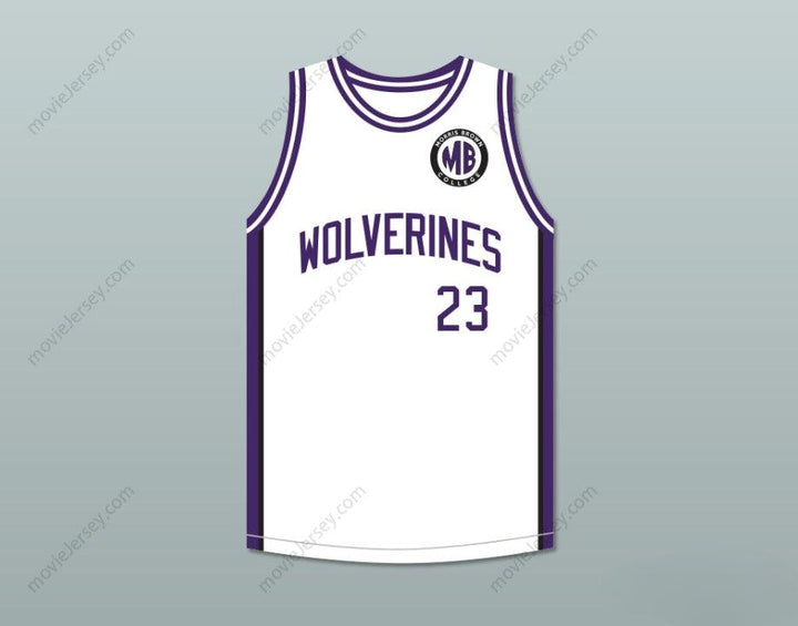 PERSONALIZA CUALQUIER Nombre Número MARTIN PAYNE 23 MORRIS BROWN COLLEGE WOLVERINES JERSEY DE BALONCESTO BLANCO PARCHE Cosido S-6XL