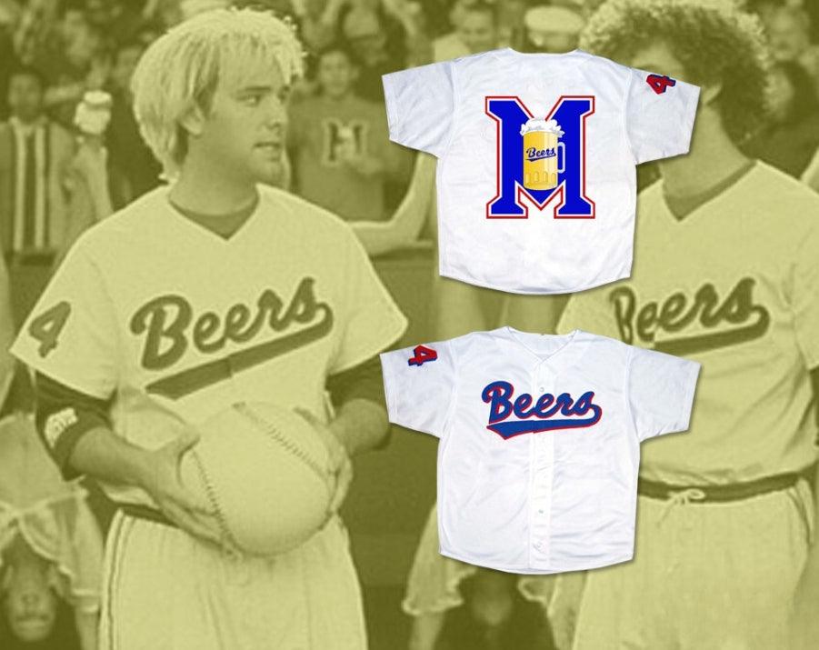 Camiseta de béisbol cosida personalizada con cualquier nombre y número BASEKETBALL TREY PARKER JOE COOPER 44 MILWAUKEE BEERS Tallas S-6XL