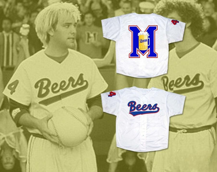Camiseta de béisbol cosida personalizada con cualquier nombre y número BASEKETBALL TREY PARKER JOE COOPER 44 MILWAUKEE BEERS Tallas S-6XL