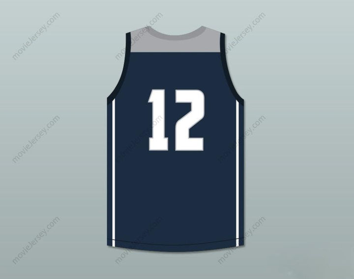 PERSONALIZA CUALQUIER Nombre Número JA MORANT 12 CAMISETA DE BALONCESTO AZUL MARINO DE LOS HORNETS 1 Top Cosido S-6XL