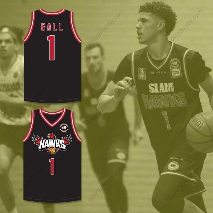 PERSONALIZA Cualquier Nombre Número LAMELO BALL 1 ILLAWARRA CAMISETA DE BALONCESTO NEGRA 2 Costuras S-6XL